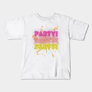 "Party people" come together to celebrate night Kids T-Shirt